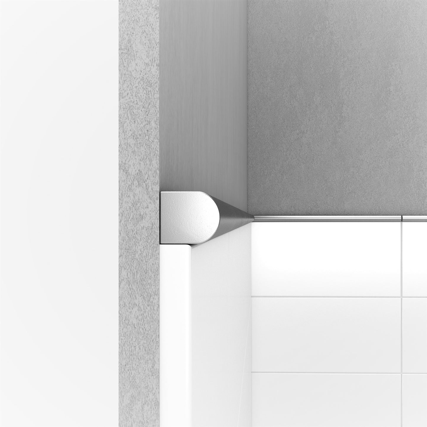Universal Pewter Nickel 1/2 in. x 12 in. Matte Metallic Pencil Liner Wall Tile Trim (5 Linear Foot/Case)