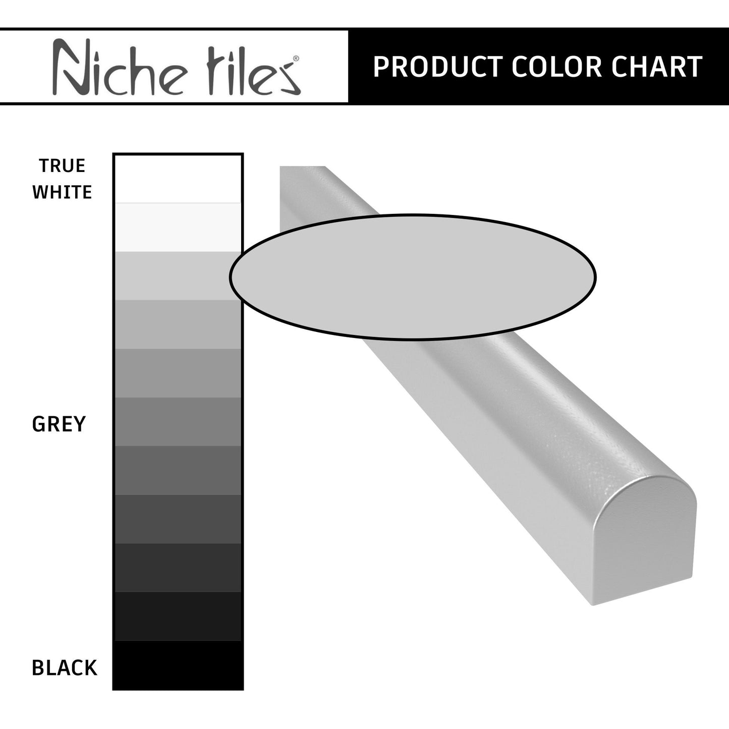 Universal Pewter Nickel 1/2 in. x 12 in. Matte Metallic Pencil Liner Wall Tile Trim (5 Linear Foot/Case)