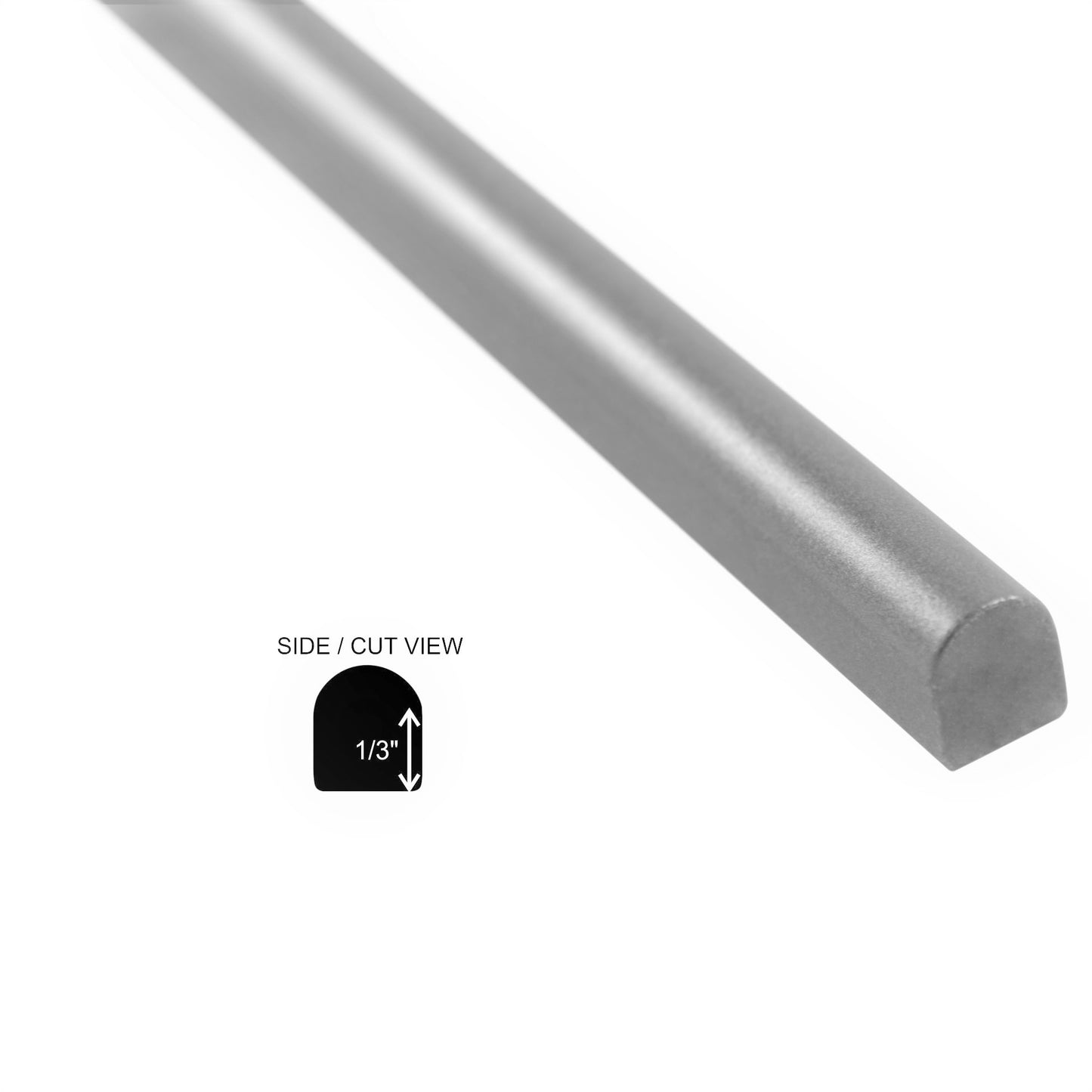 Universal Pewter Nickel 1/2 in. x 12 in. Matte Metallic Pencil Liner Wall Tile Trim (5 Linear Foot/Case)