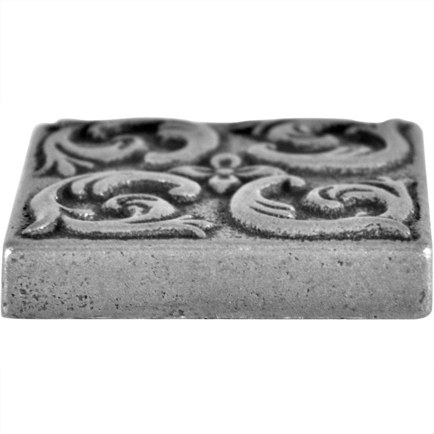 Moroccon Metal Insert Tile Pewter Nickel 2x2 ( PACK OF 8 PIECE)