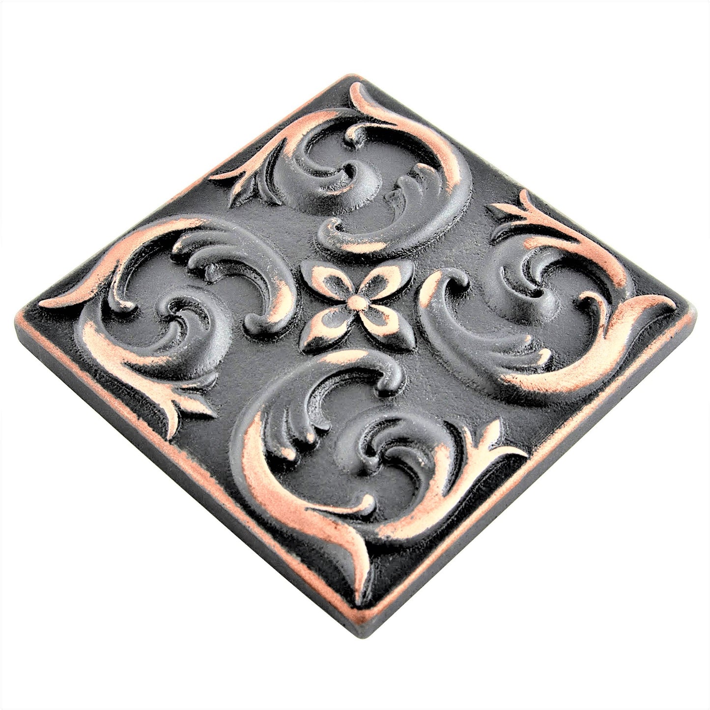 Moroccon Metal Insert Tile Oil Rubbed Bronze 4x4 ( PACK OF 4 PIECE)