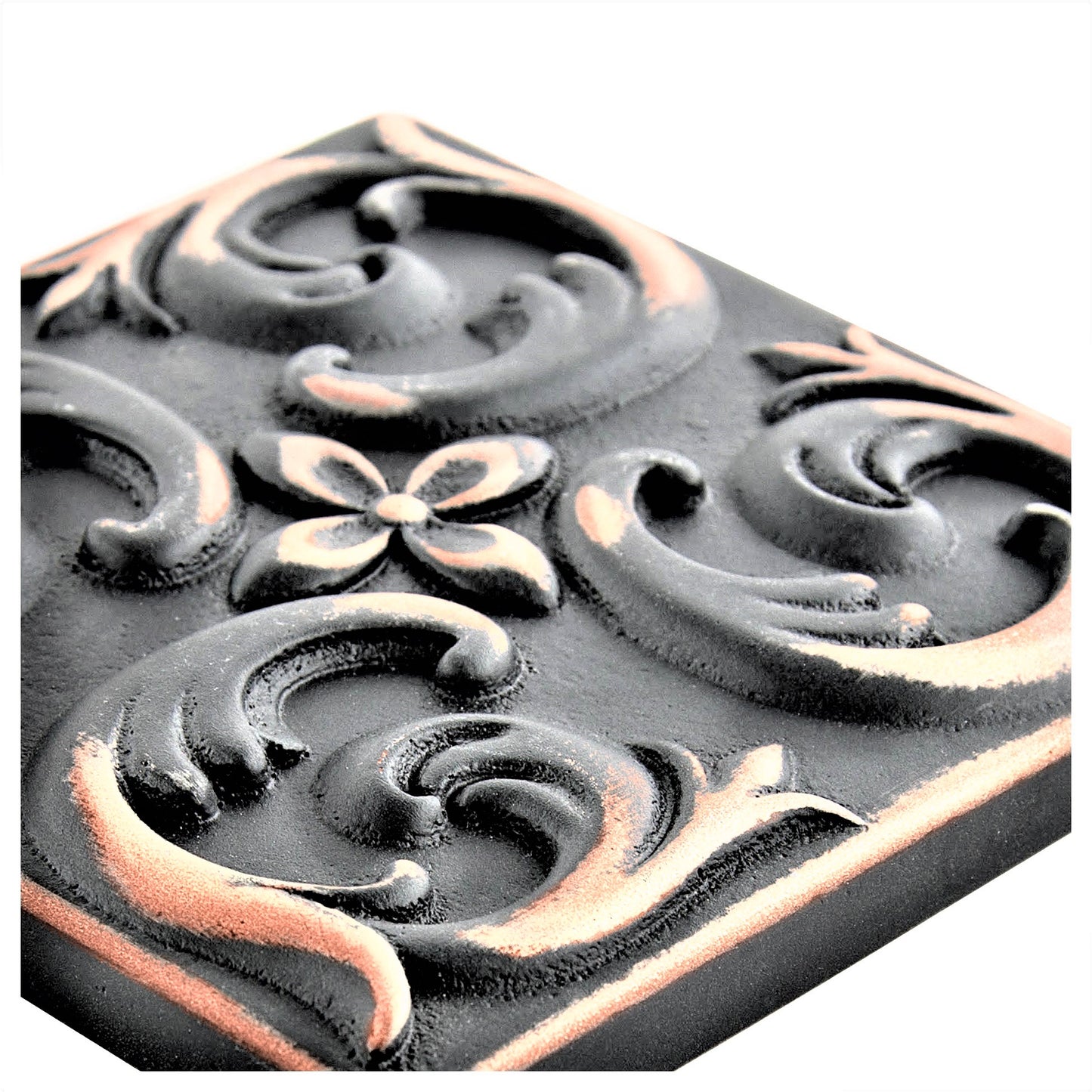 Moroccon Metal Insert Tile Oil Rubbed Bronze 4x4 ( PACK OF 4 PIECE)