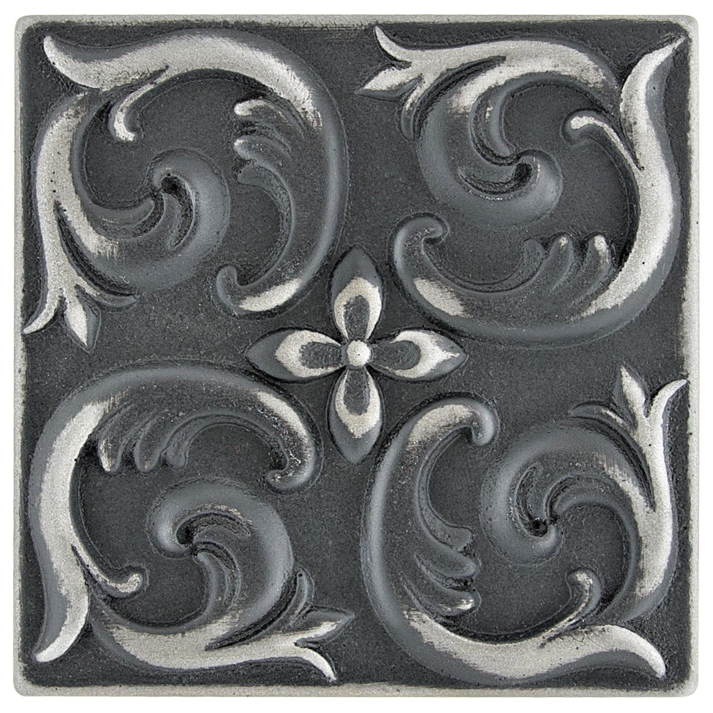 Moroccon Metal Insert Tile Wrought Iron 4x4 ( PACK OF 4 PIECE)