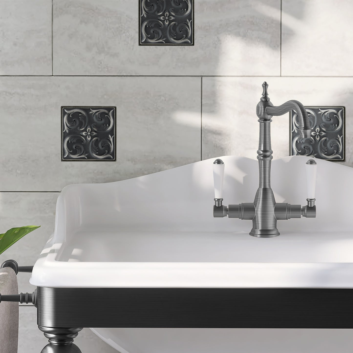 Moroccon Metal Insert Tile Wrought Iron 4x4 ( PACK OF 4 PIECE)