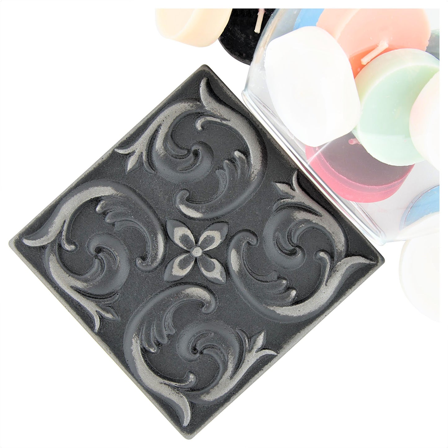 Moroccon Metal Insert Tile Wrought Iron 4x4 ( PACK OF 4 PIECE)
