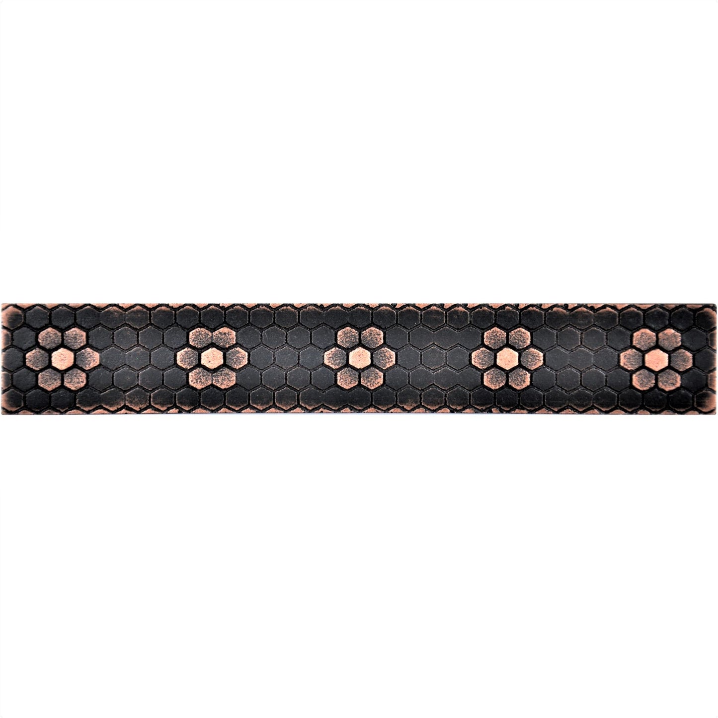 Floral Hex Tile Trim Oil Rubbed Bronze 1x6 (SET of 5)