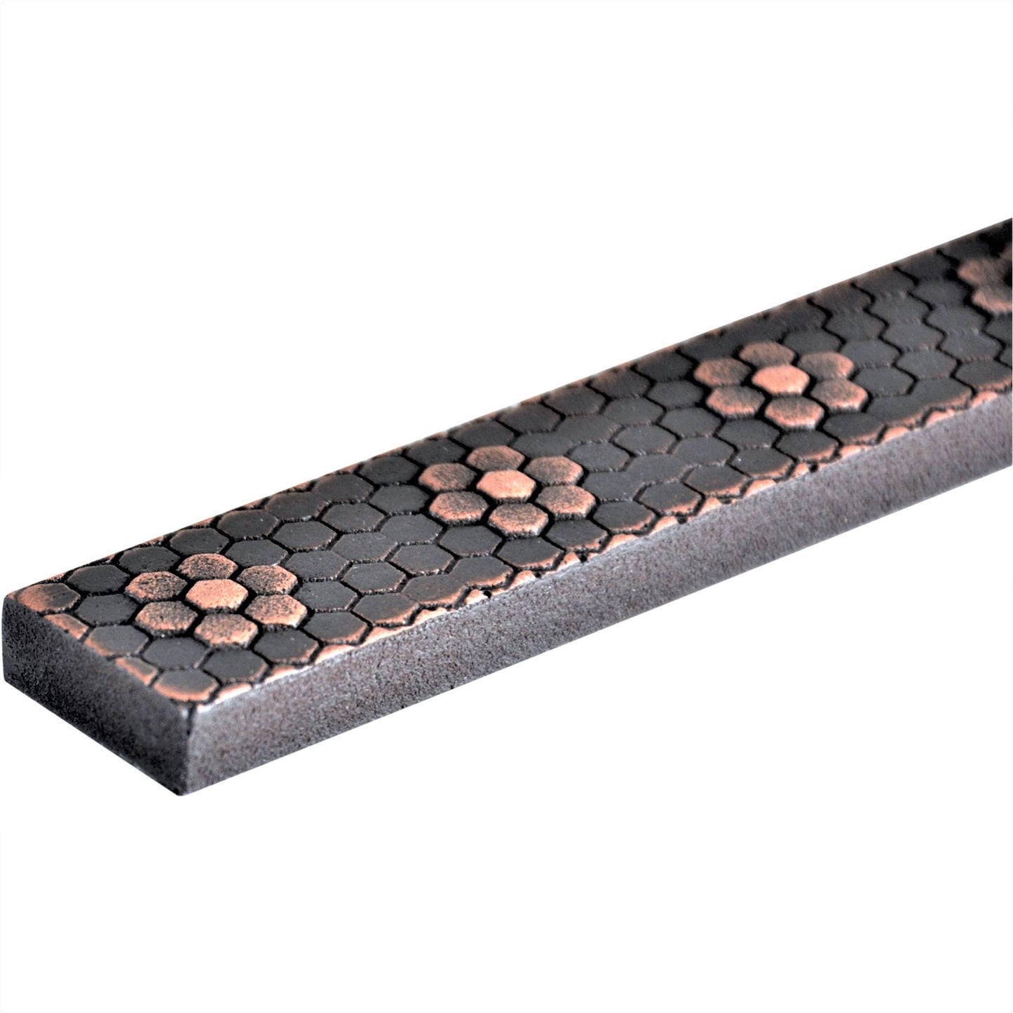 Floral Hex Tile Trim Oil Rubbed Bronze 1x6 (SET of 5)