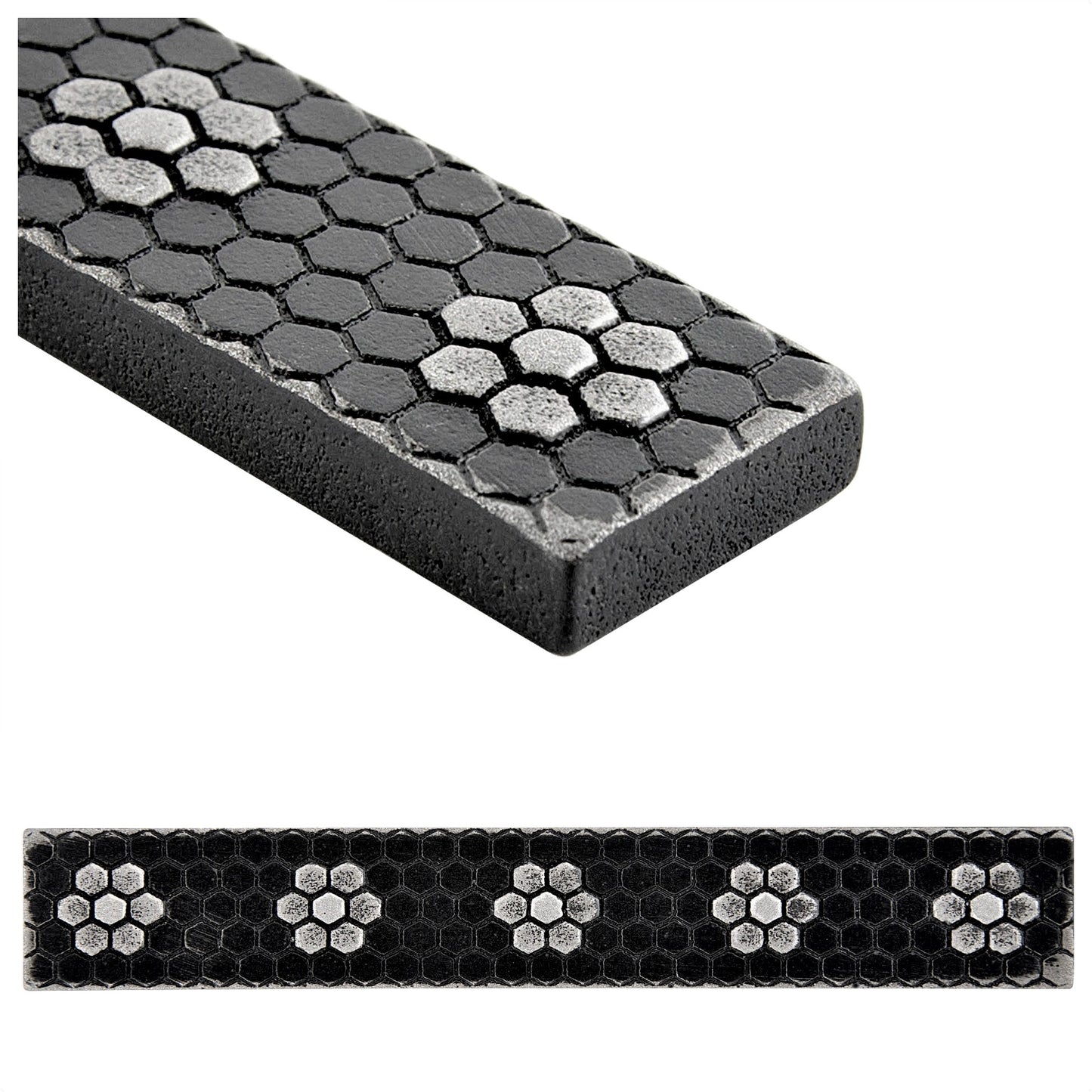 Floral Hex Tile Trim Matt Iron Black 1x6 (PACK OF 5 PIECE)