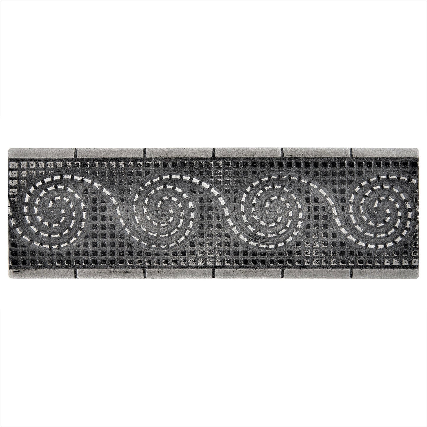 Wave Border Tile Trim Matt Iron Black Wrought Iron 2x6 ( PACK OF 5 PIECE )