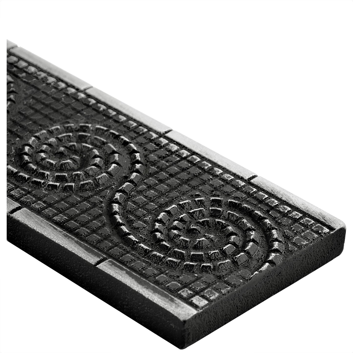Wave Border Tile Trim Matt Iron Black Wrought Iron 2x6 ( PACK OF 5 PIECE )