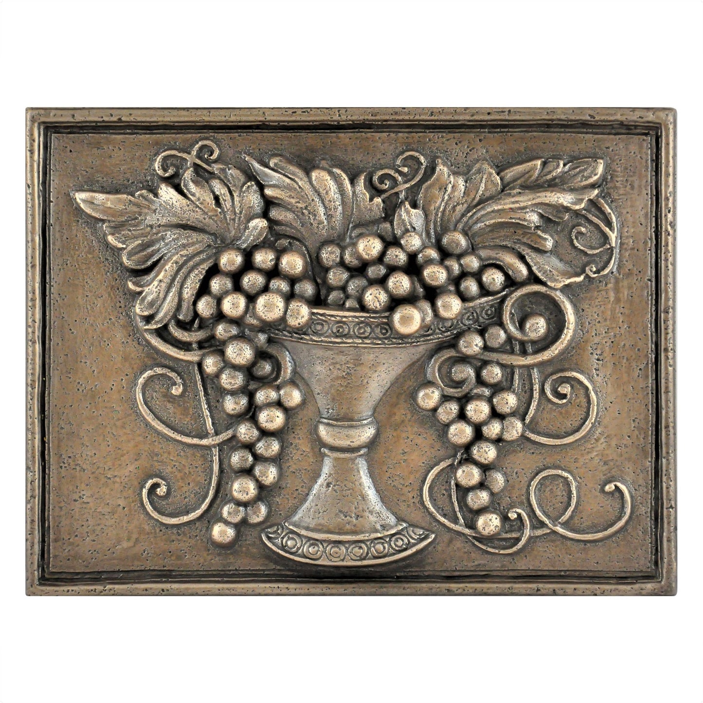 Backsplash Tile for Kitchen and Fireplace Luxuirant 12" x 16" Metal Mural Bronze