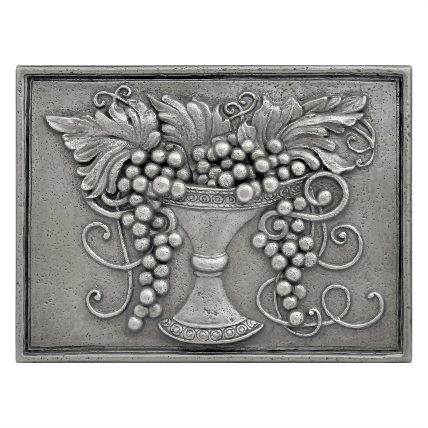 Backsplash Tile for Kitchen and Fireplace Luxuirant 12" x 16" Metal Mural Pewter Nickel