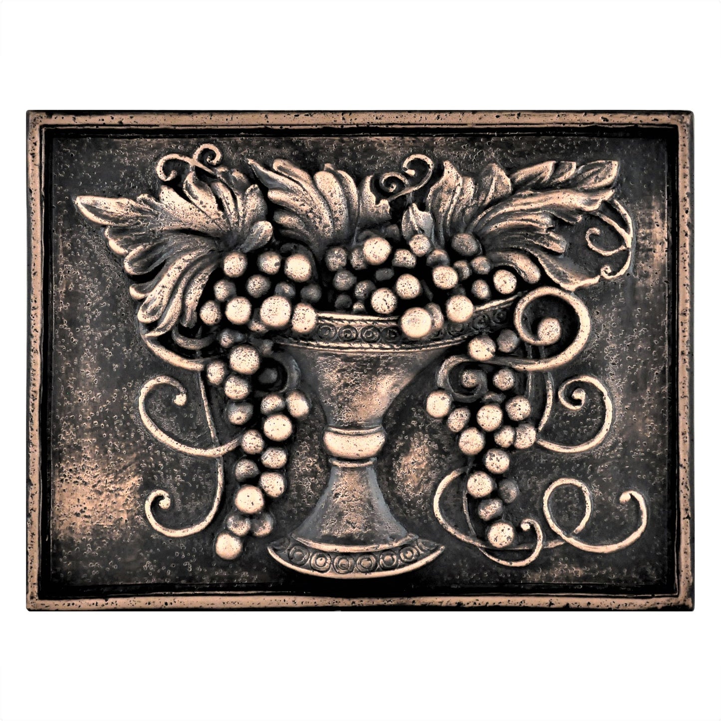 Backsplash Tile for Kitchen and Fireplace Luxuirant 12" x 16" Metal Mural Oil Rubbed Bronze