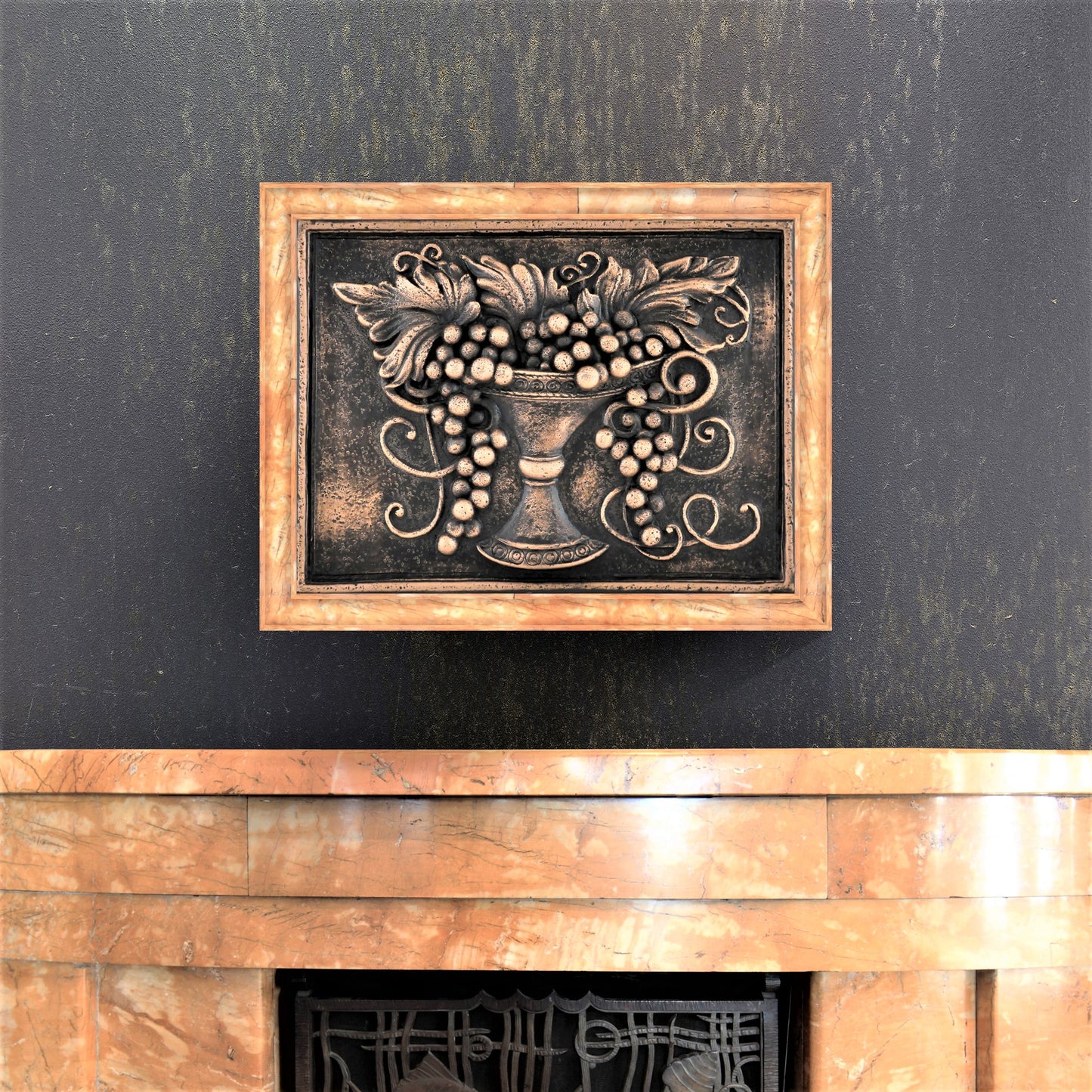 Backsplash Tile for Kitchen and Fireplace Luxuirant 12" x 16" Metal Mural Oil Rubbed Bronze