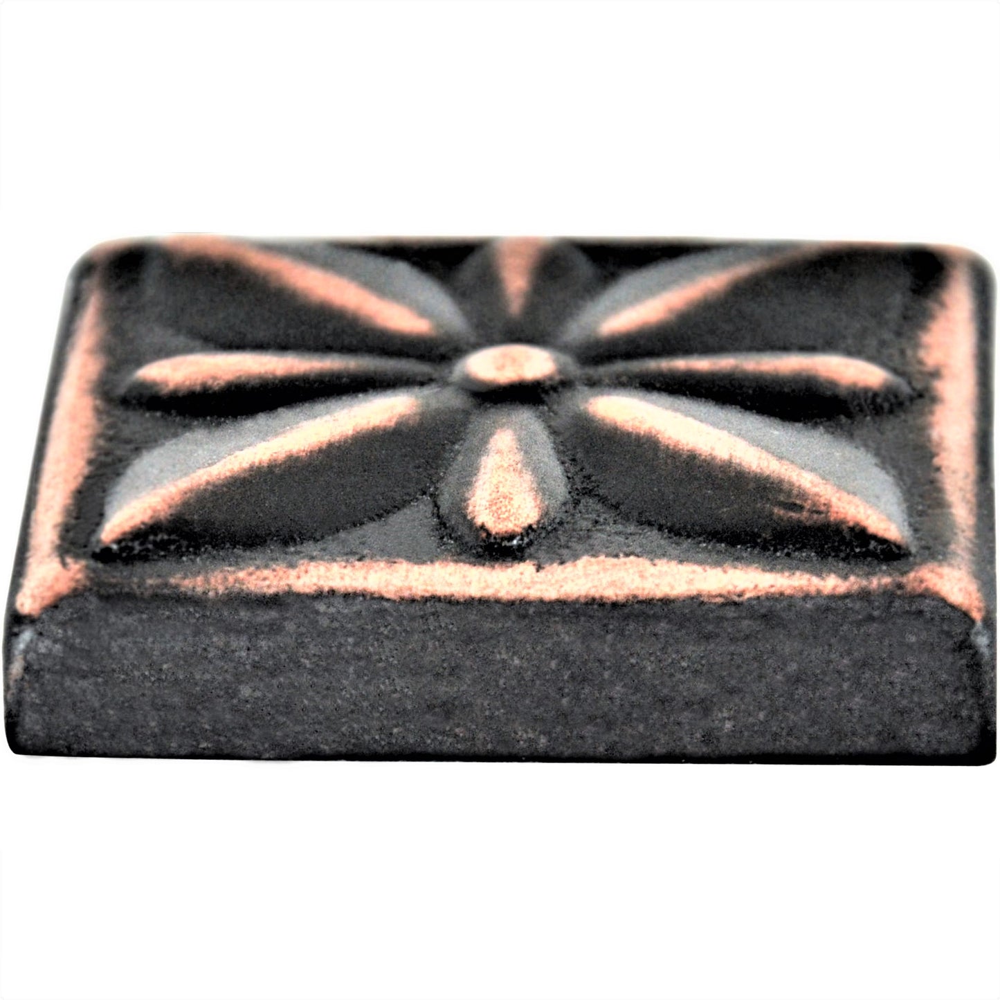 Mediterrenean Metal Insert Tile Oil Rubbed Bronze 2x2 ( PACK OF 8 PIECE )