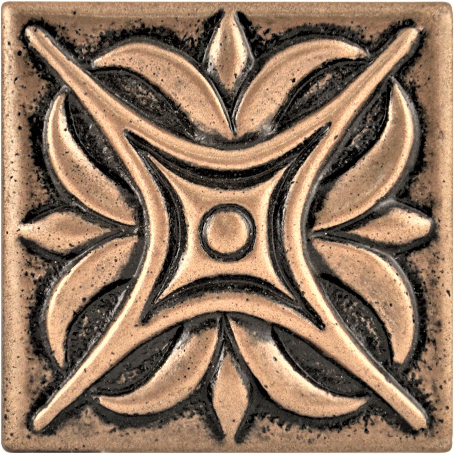 MidWest Star Metal Insert Tile Bronze 2x2 ( PACK OF 8 PIECE )