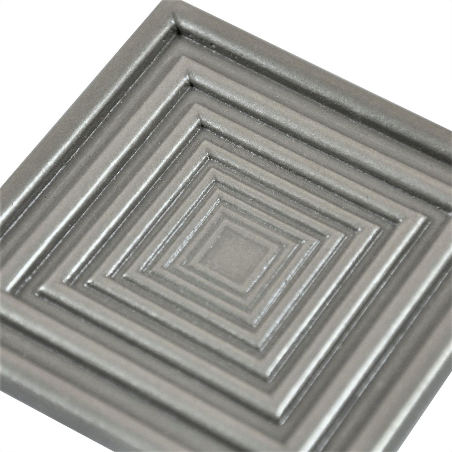 Focus Metal Insert Tile Brushed Nickel 4x4 ( PACK OF 4 PIECE)