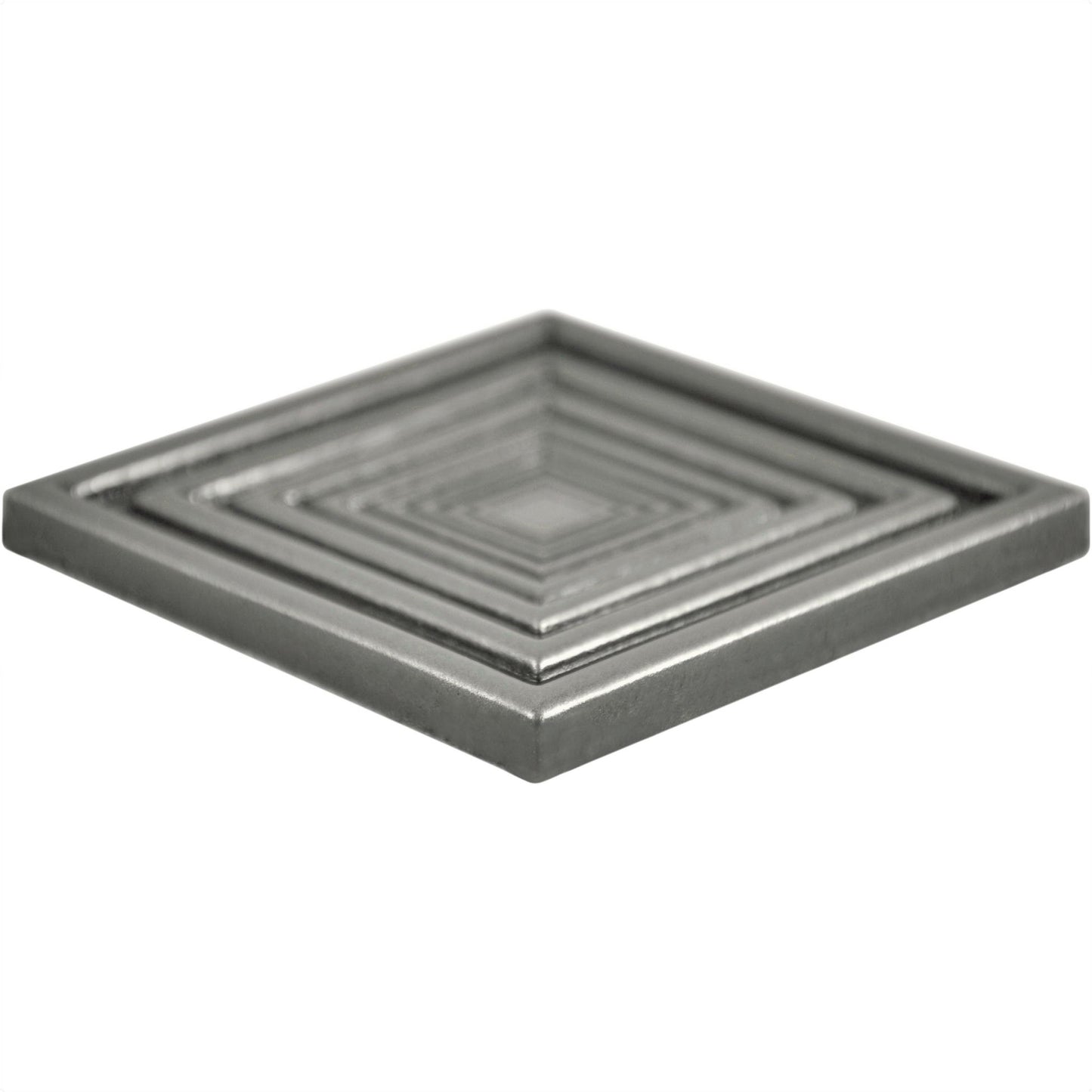 Focus Metal Insert Tile Brushed Nickel 4x4 ( PACK OF 4 PIECE)