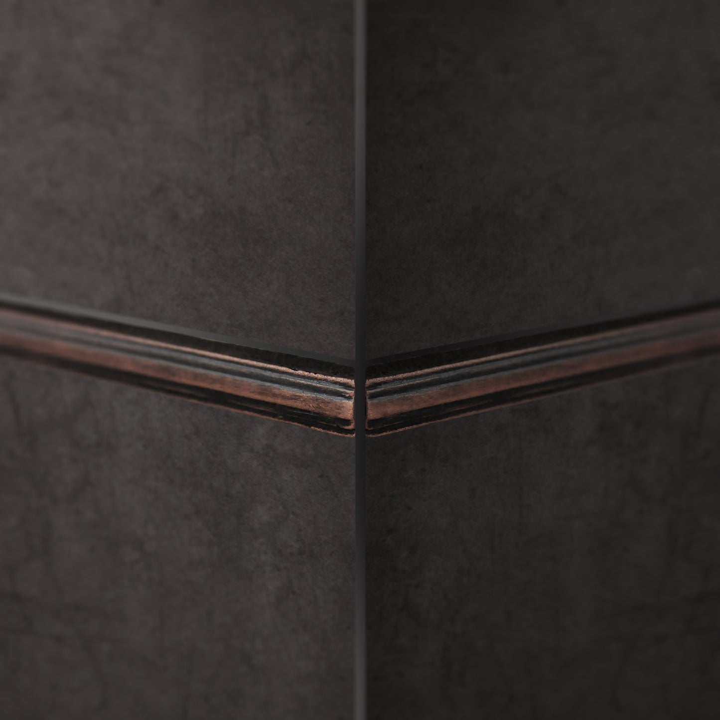 Custom Metal Oil Rubbed Bronze 1/2 in. x 12 in. Matte Metal Flat Decorative Pencil Liner Wall Tile Trim (5 Linear Foot / Pack)