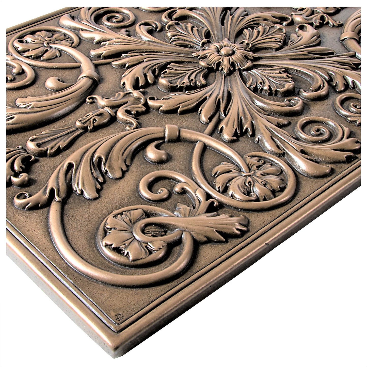 Backsplash Tile for Kitchen and Fireplace Royal 12" x 18" Metal Mural Bronze