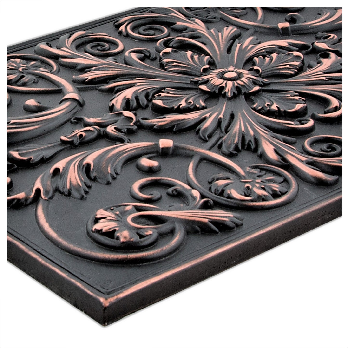 Backsplash Tile for Kitchen and Fireplace Royal 12" x 18" Metal Mural Oil Rubbed Bronze