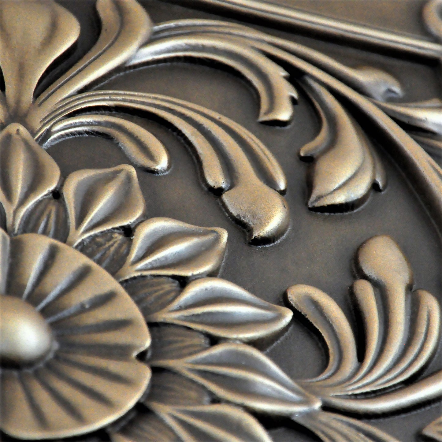 Backsplash Metal Mural Tile Hand Made Plaque Harmony 18"x24" Bronze