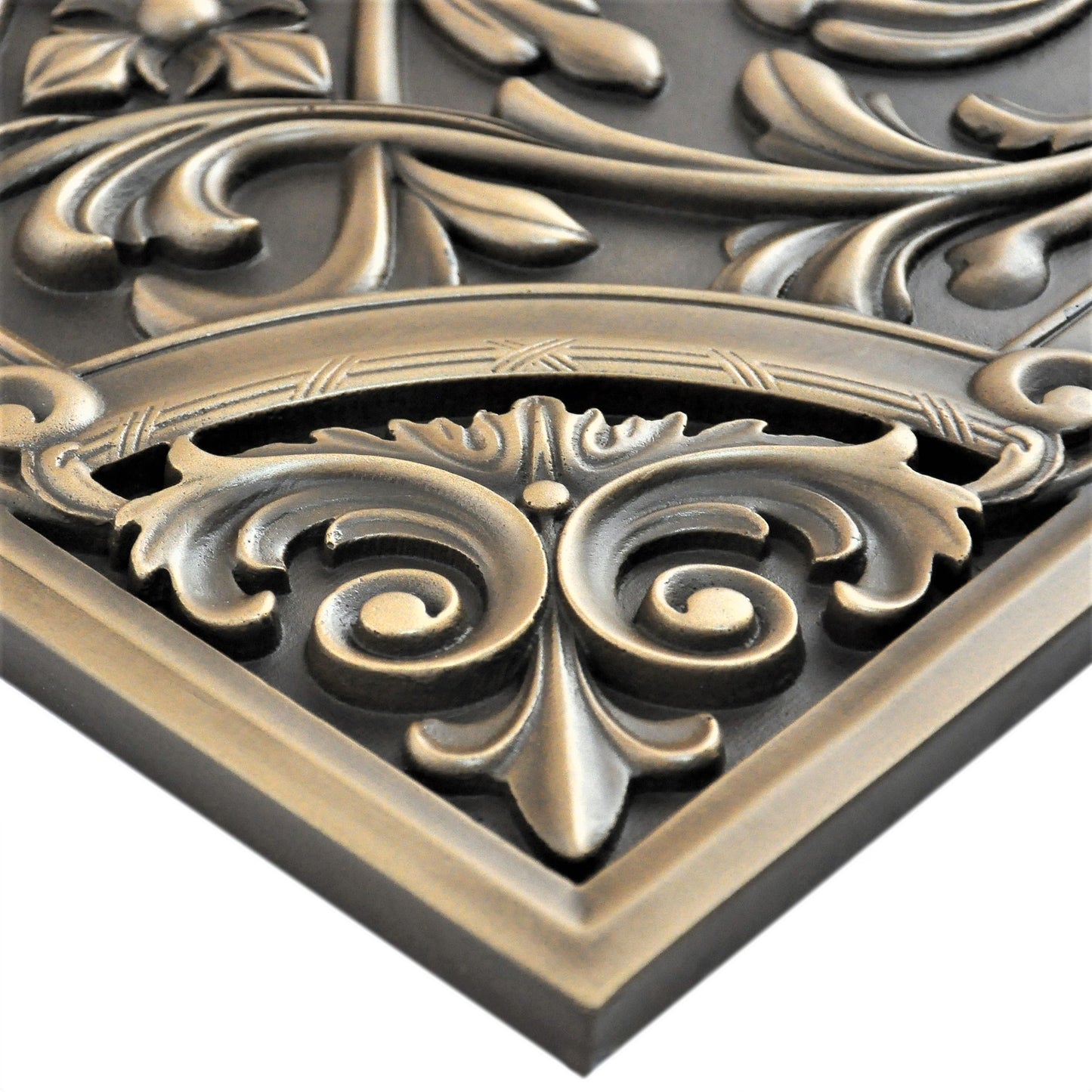 Backsplash Metal Mural Tile Hand Made Plaque Harmony 18"x24" Bronze