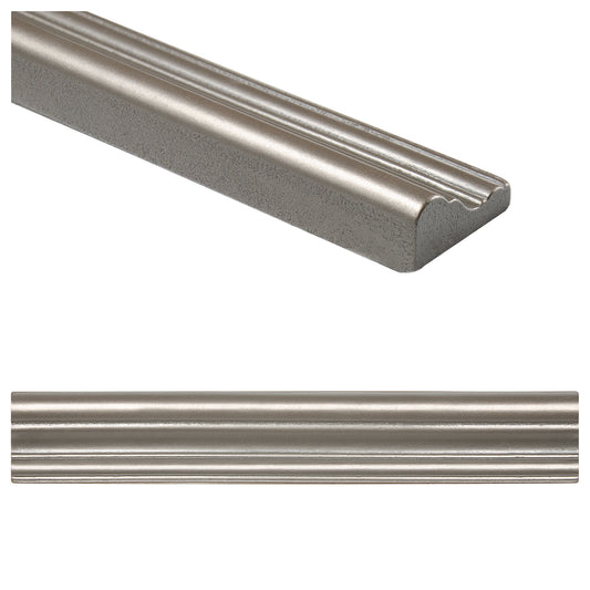 Trendy Metal Decorative Chair Rail Accent Tile Brushed Nickel 2"x12" ( 5 Linear Foot )