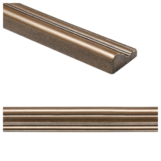 Trendy Metal Decorative Chair Rail Accent Tile Bronze 2"x12" ( 5 Linear Foot )
