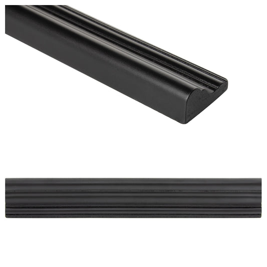 Trendy Metal Decorative Chair Rail Accent Tile Matt Iron Black 2"x12" ( 5 Linear Foot )