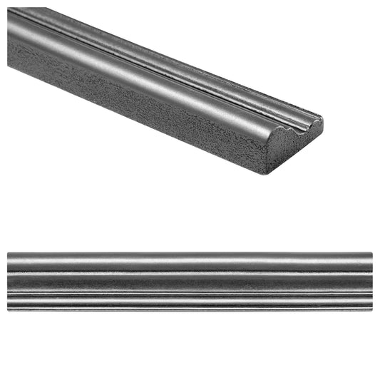 Trendy Metal Decorative Chair Rail Accent  Tile Pewter 2"x12" ( 5 Linear Foot )