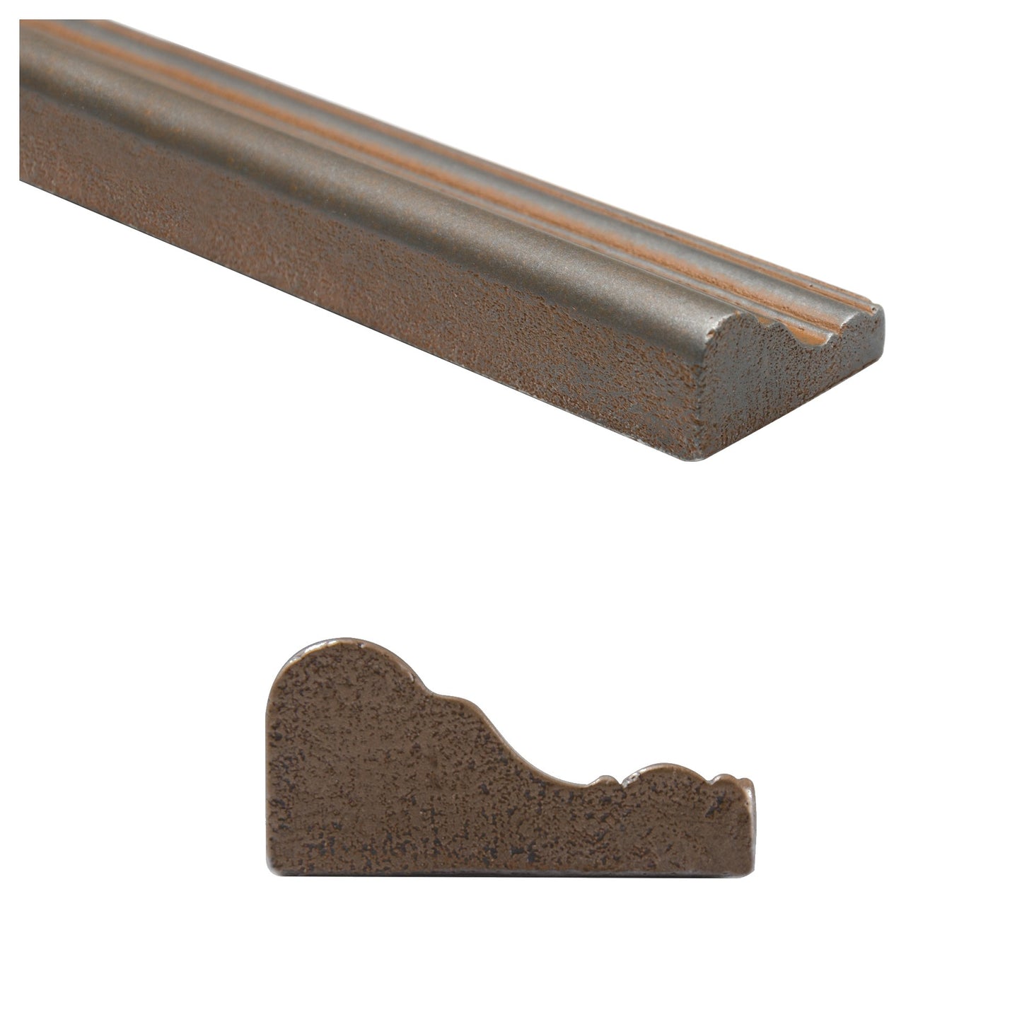 Trendy Metal Decorative Chair Rail Accent Tile Matt Iron Rust 2"x12" ( 5 Linear Foot )
