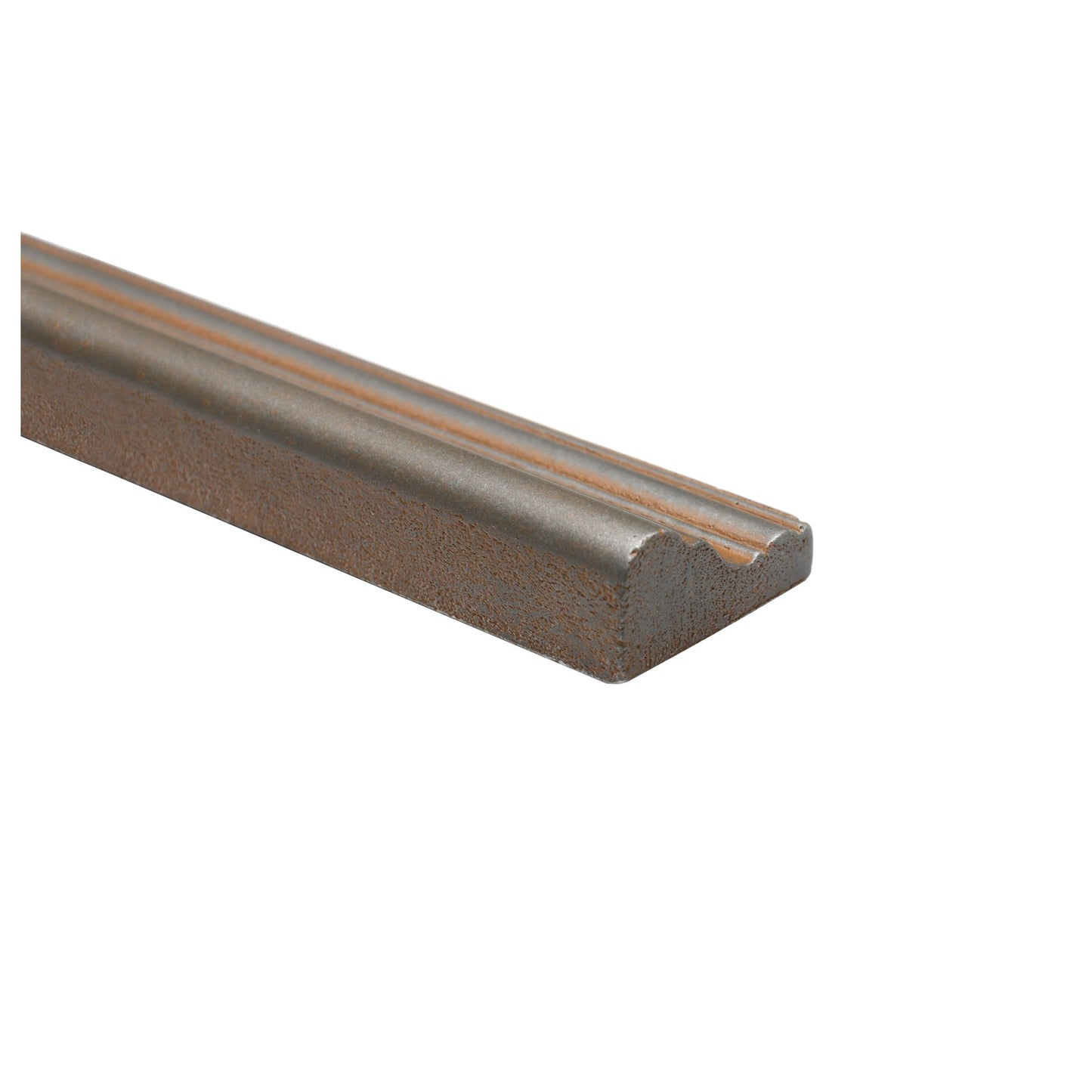 Trendy Metal Decorative Chair Rail Accent Tile Matt Iron Rust 2"x12" ( 5 Linear Foot )