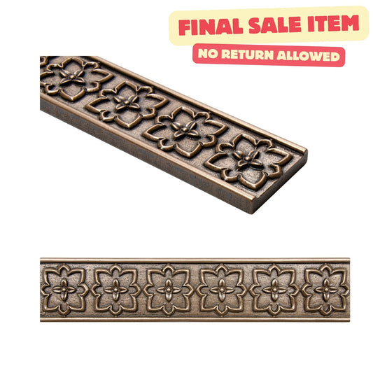 Crown Decorative Border Tile 2 1/2"x12" Bronze (Pack of 5 )