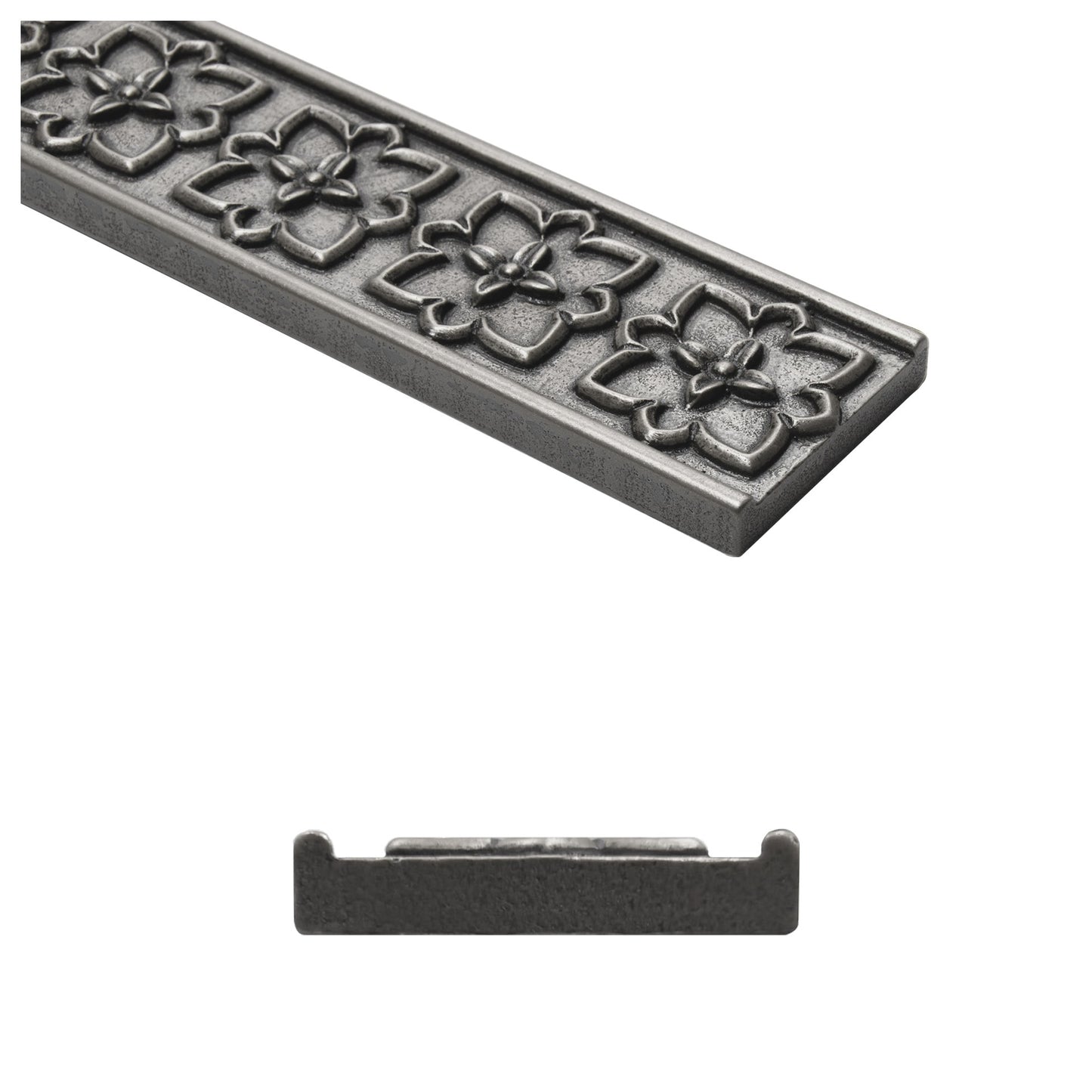 Crown Decorative Border Tile 2 1/2"x12" Pewter (Pack of 5 )