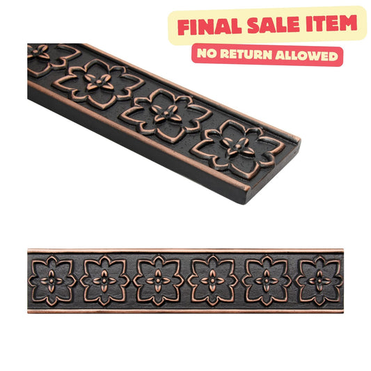 Crown Decorative Border Tile 2 1/2"x12" Oil Rubbed Bronze (Pack of 5 )