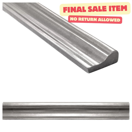 Universal Metal Decorative Chair Rail Accent Tile Pewter 1.6"x12" ( 5 Linear Foot )