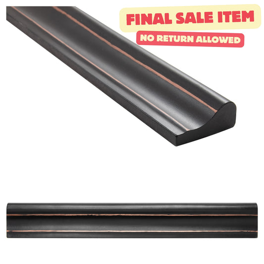 Universal Metal Decorative Chair Rail Accent Tile Oil Rubbed Bronze 1.6"x12" ( 5 Linear Foot )