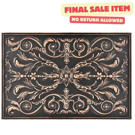 Backsplash Tile for Kitchen and Fireplace Viola 12" x 18" Metal Mural Oil Rubbed Bronze