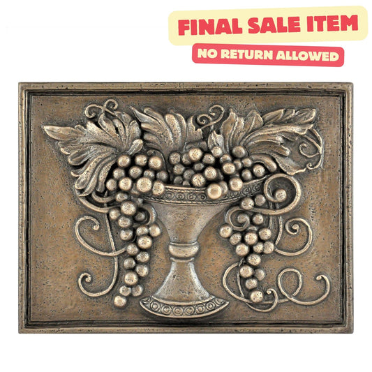 Backsplash Tile for Kitchen and Fireplace Luxuirant  12" x 16" Metal Mural Bronze