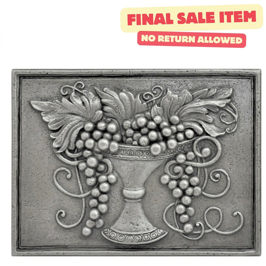 Backsplash Tile for Kitchen and Fireplace Luxuirant  12" x 16" Metal Mural Pewter Nickel