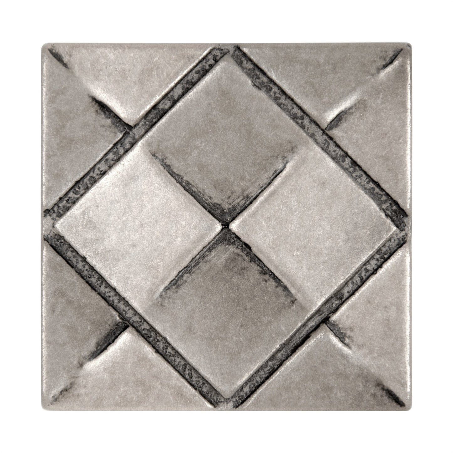 Origami Decorative Metal Insert Tile Brushed Nickel 4x4  ( PACK OF 4 PIECES)