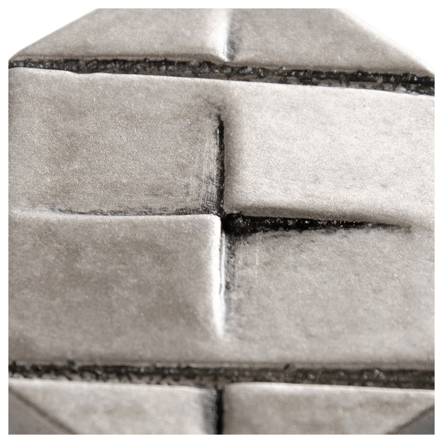 Origami Decorative Metal Insert Tile Brushed Nickel 4x4  ( PACK OF 4 PIECES)