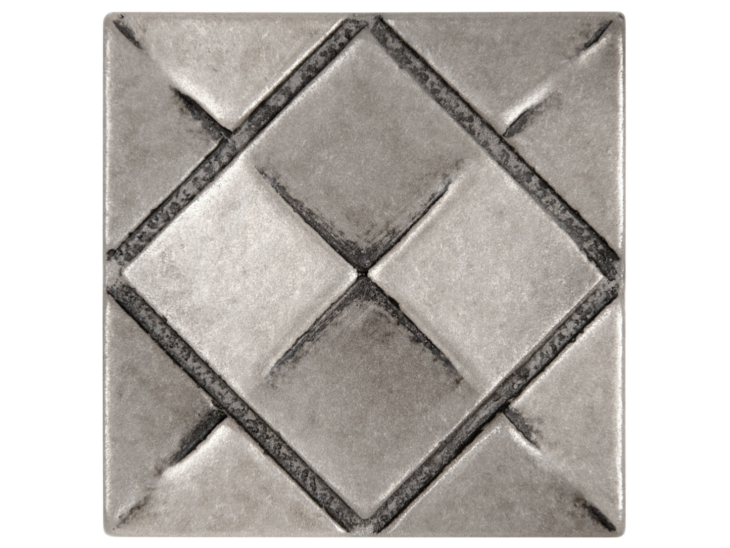 Origami Decorative Metal Insert Tile Brushed Nickel 4x4  ( PACK OF 4 PIECES)