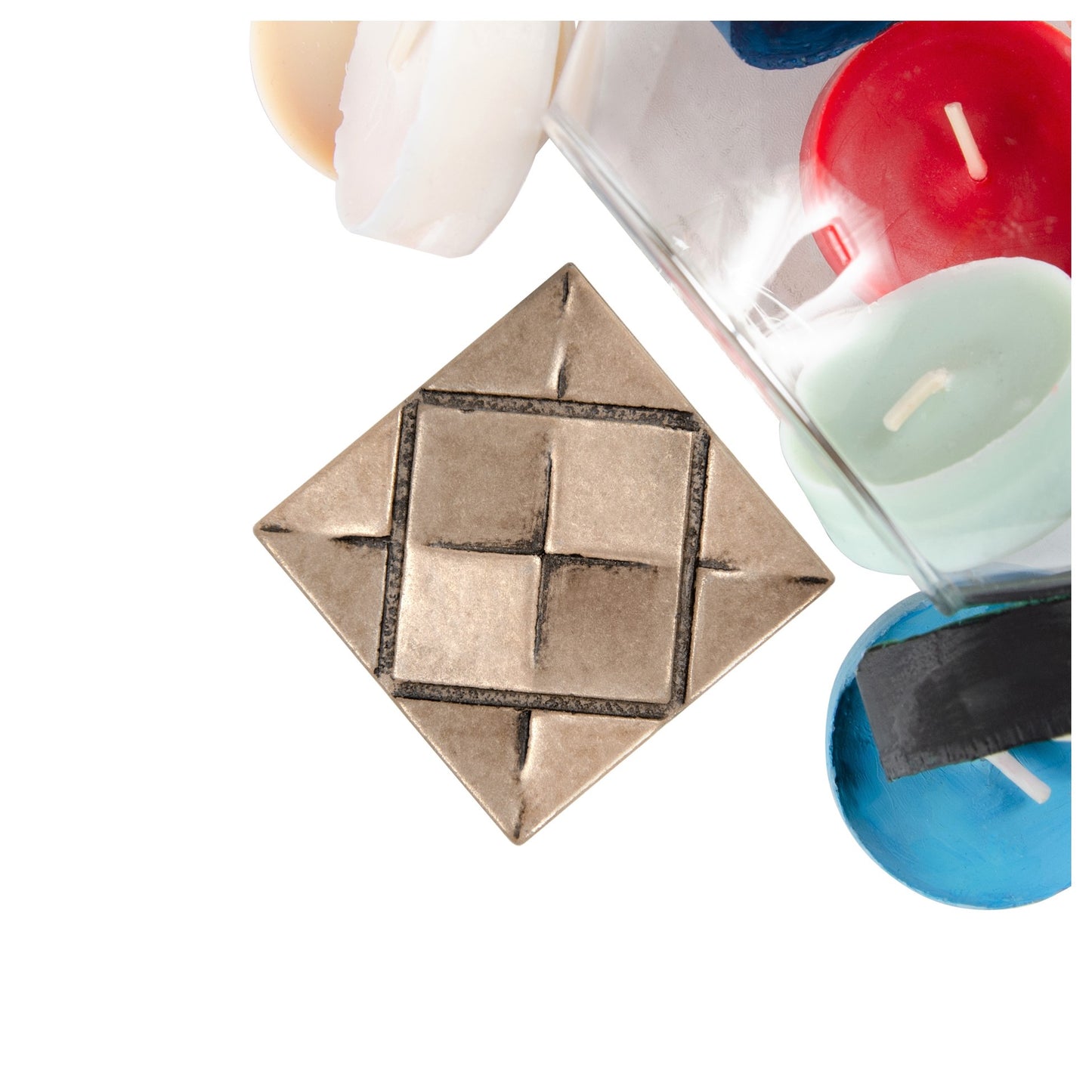 Origami Metal Insert Tile Bronze 2x2 ( PACK OF 8 PIECE )