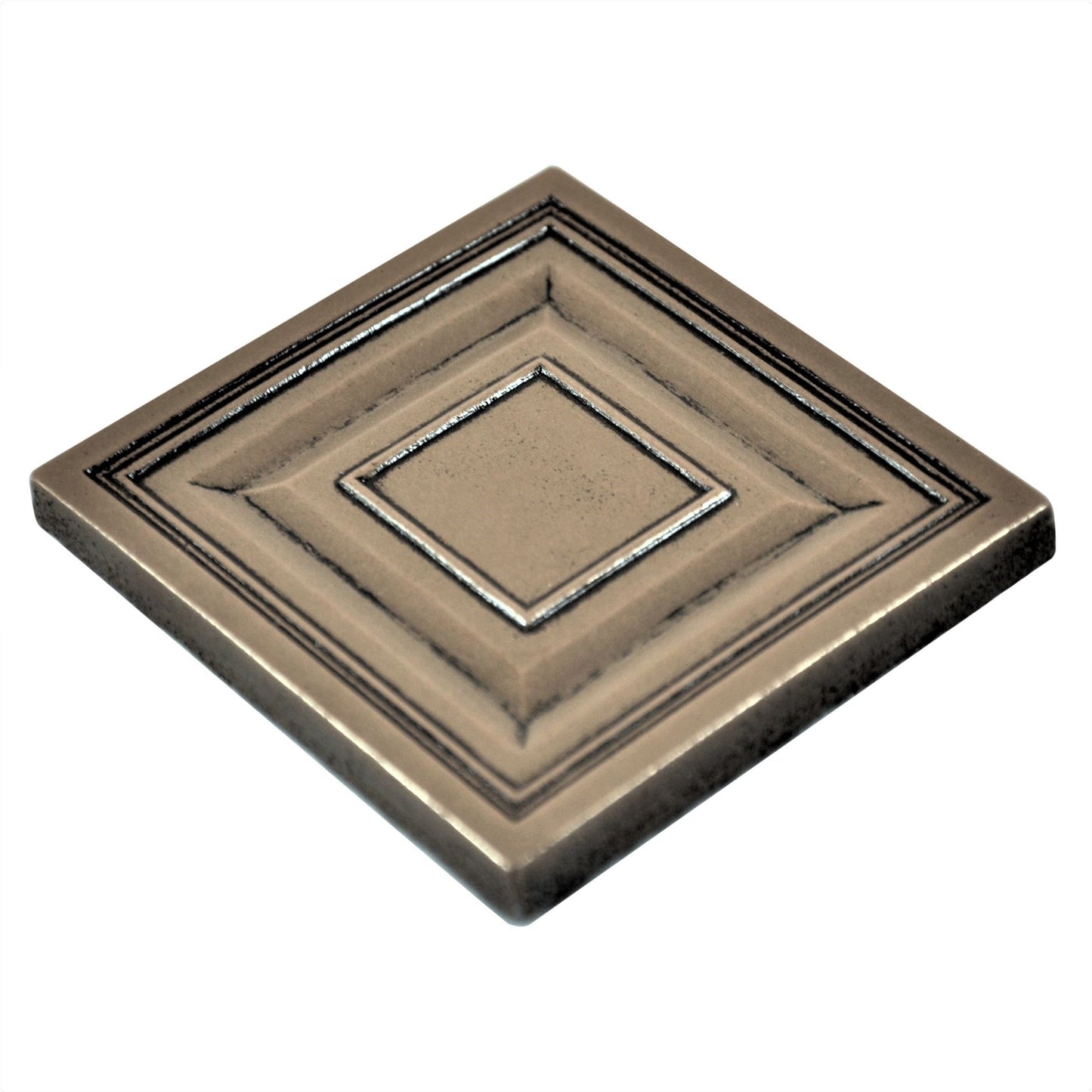Custom Metal Insert Tile Bronze 2x2 ( PACK OF 8 PIECE )