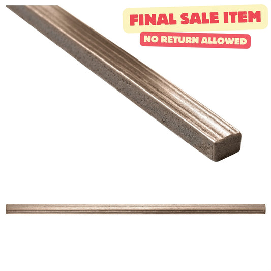 Custom Metal Bronze 1/2 in. x 12 in. Matte Metal Flat Decorative Pencil Liner Wall Tile Trim (5 Linear Foot / Pack)