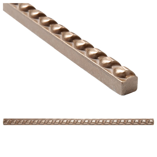 Rope Decorative Liner Bronze Nickel Tile Trim 1/2 x 12 ( PACK OF 5 PIECE )