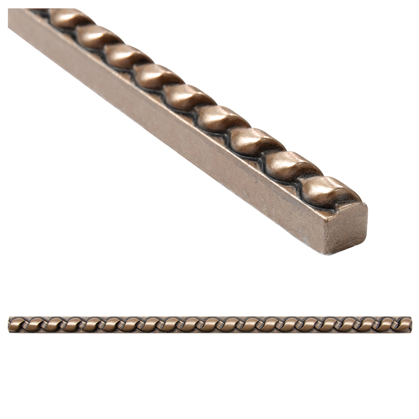 Rope Decorative Liner Bronze Nickel Tile Trim 1/2 x 12 ( PACK OF 5 PIECE )