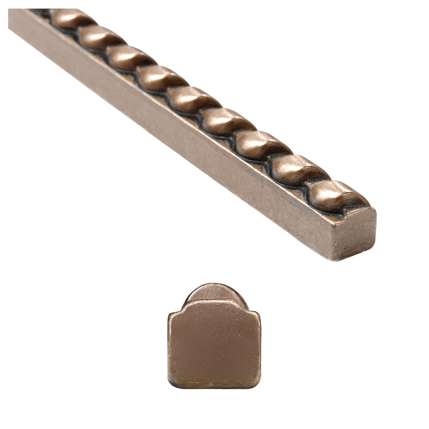 Rope Decorative Liner Bronze Nickel Tile Trim 1/2 x 12 ( PACK OF 5 PIECE )